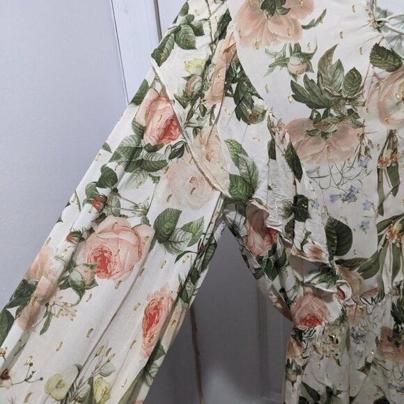 Zara | Ruffled Floral Peplum Top - Picture 6 of 10